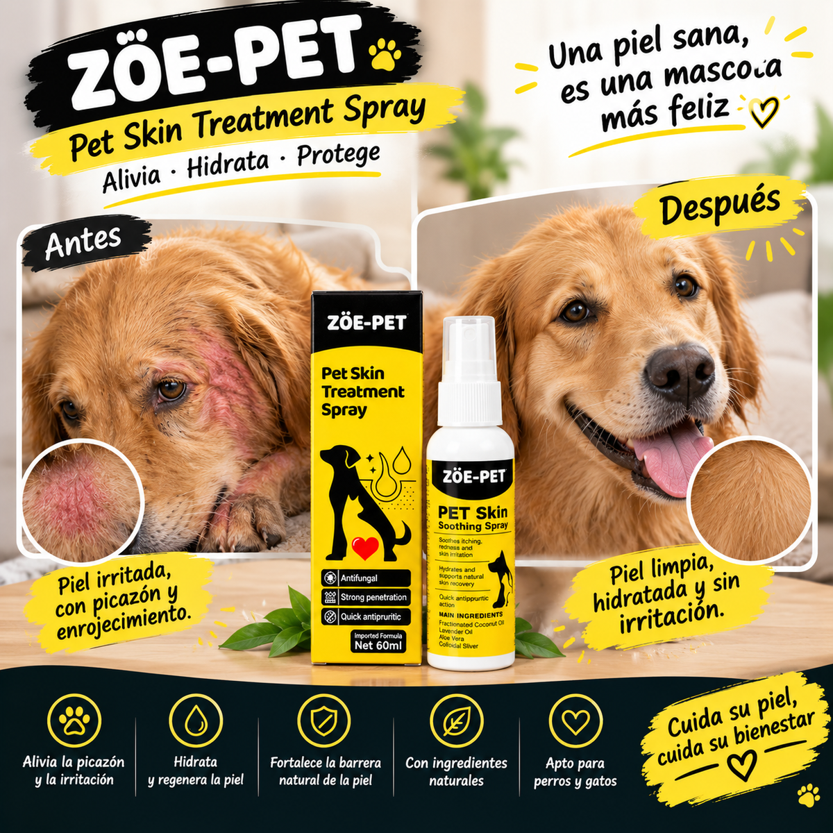 ZÖE-PET-PET SKIN TREATMENT SPRAY