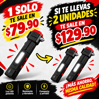 Prepárate para cualquier emergencia con nuestra Linterna Martillo