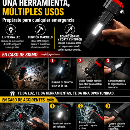 Prepárate para cualquier emergencia con nuestra Linterna Martillo